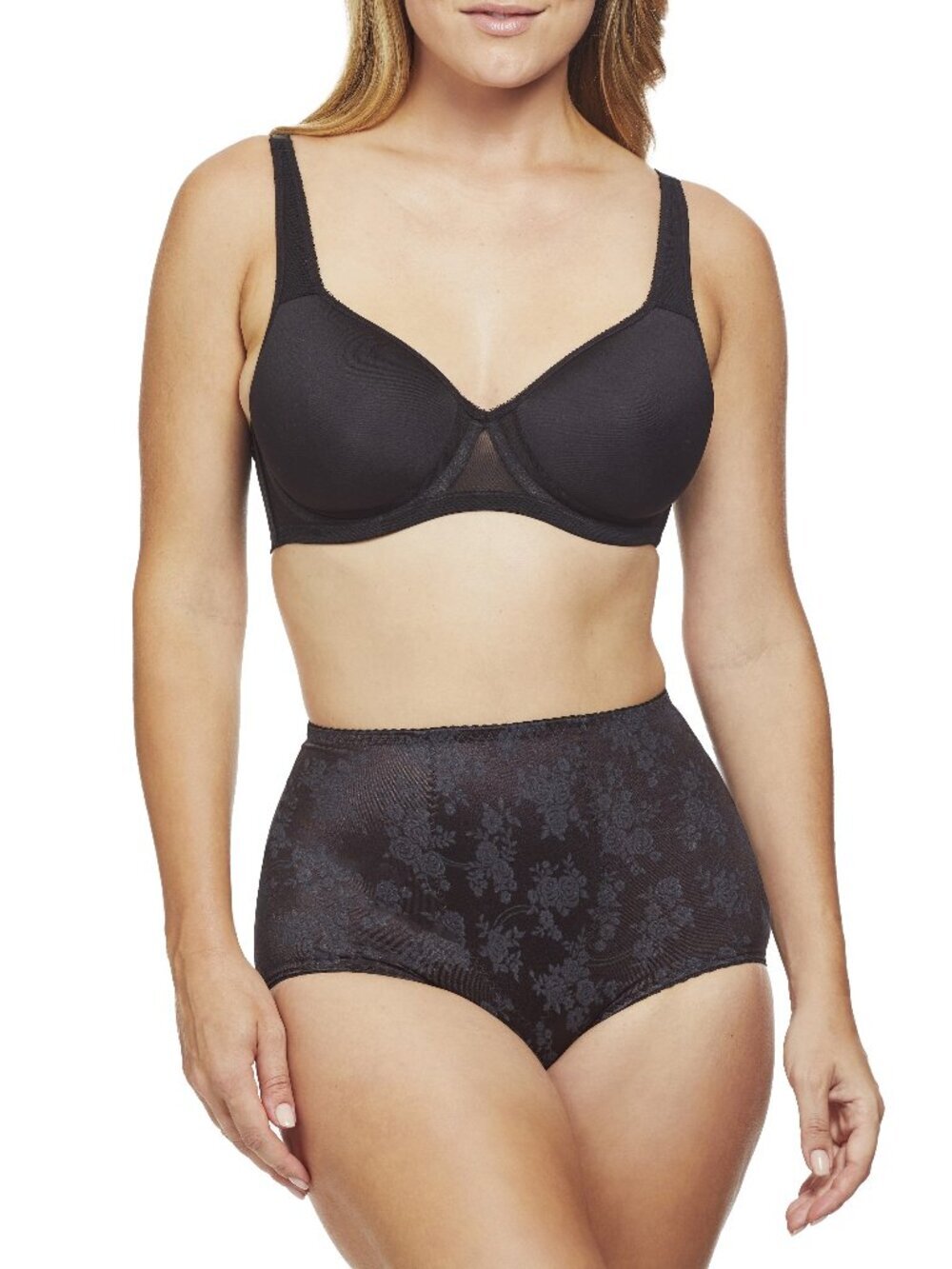 Cupid Intimates 2-Pack Deluster Light Shaping Brief - Black